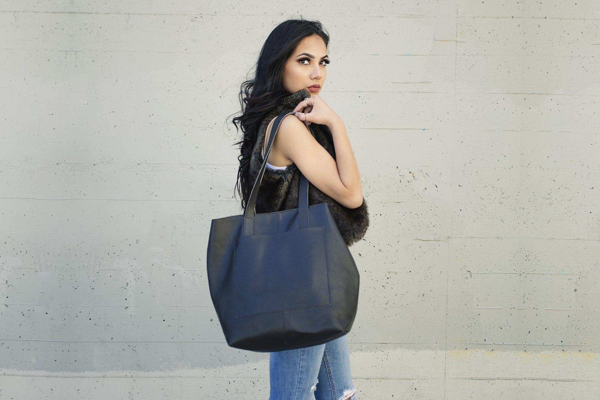 Women's Kiko Journalist Top Grain Leather Tote Bag