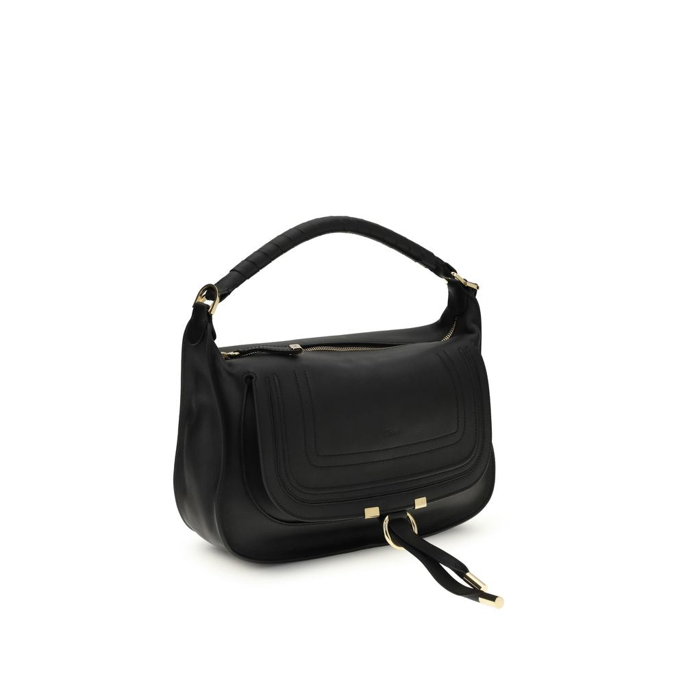 Chloé Women's Marcie Small Black Calfskin Leather Shoulder Bag