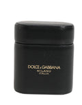 Dolce & Gabbana Women's Black Calfskin Leather Logo DG AirPods Case Flip Holder