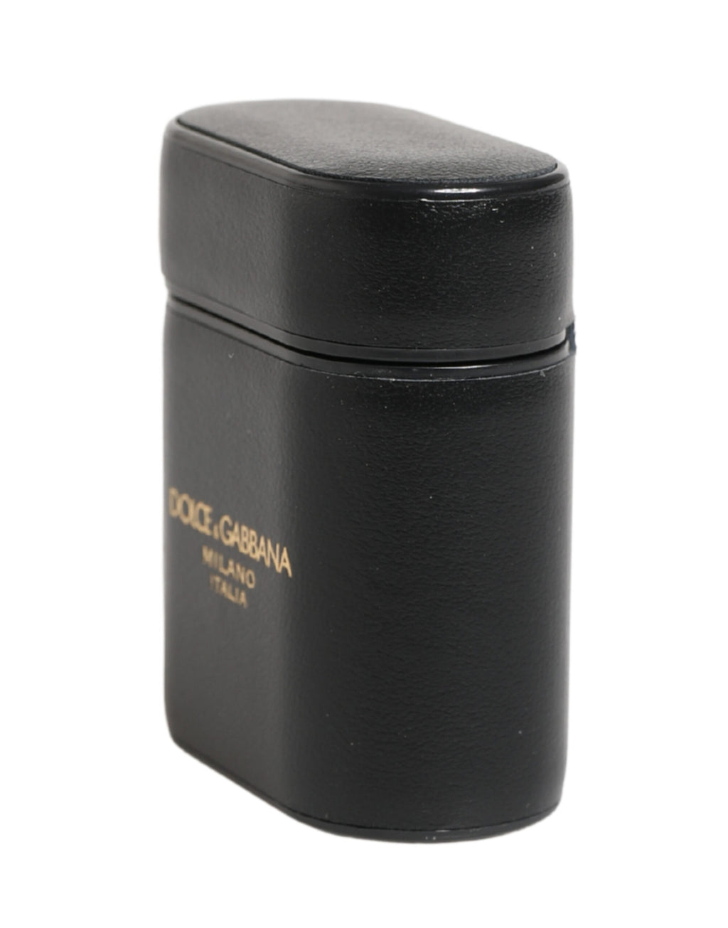 Dolce & Gabbana Women's Black Calfskin Leather Logo DG AirPods Case Flip Holder