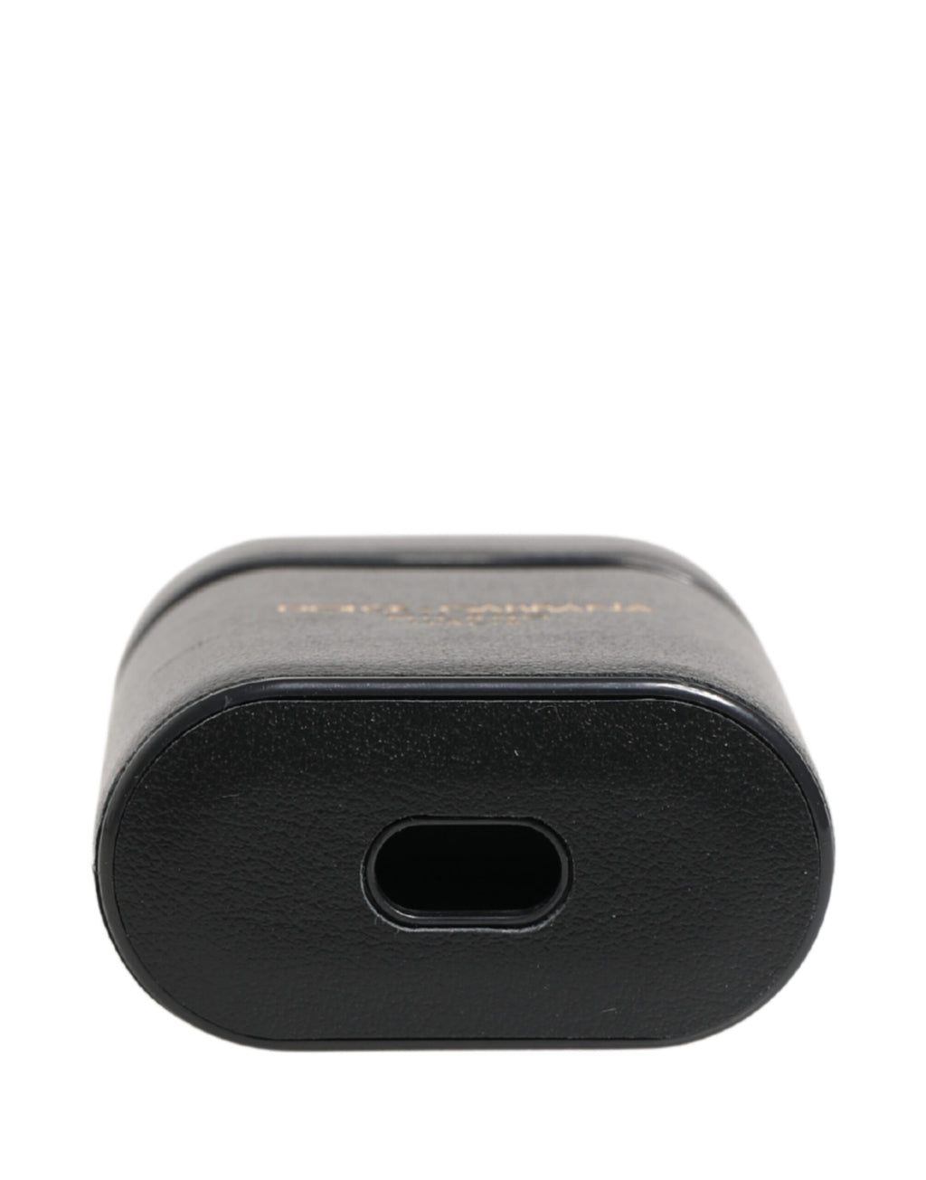Dolce & Gabbana Women's Black Calfskin Leather Logo DG AirPods Case Flip Holder