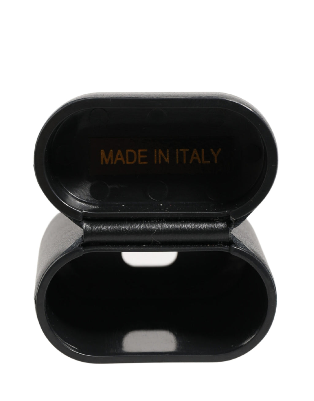 Dolce & Gabbana Women's Black Calfskin Leather Logo DG AirPods Case Flip Holder