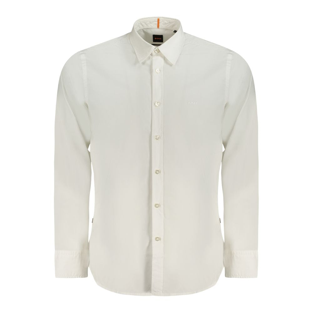 Hugo Boss White Cotton Dress Shirt (Italian Collar)