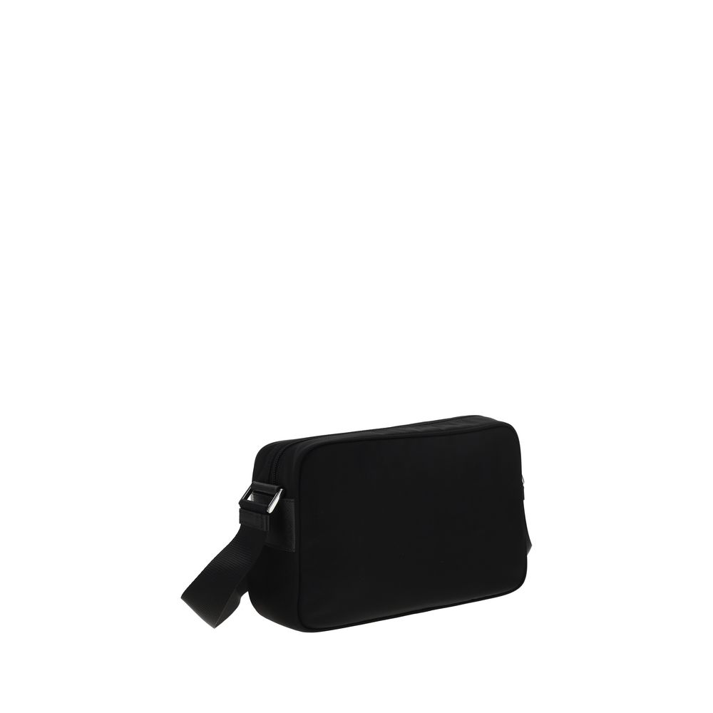 Prada Women's Black Re-Nylon Recycled Polyamide Crossbody Bag Triangle Logo