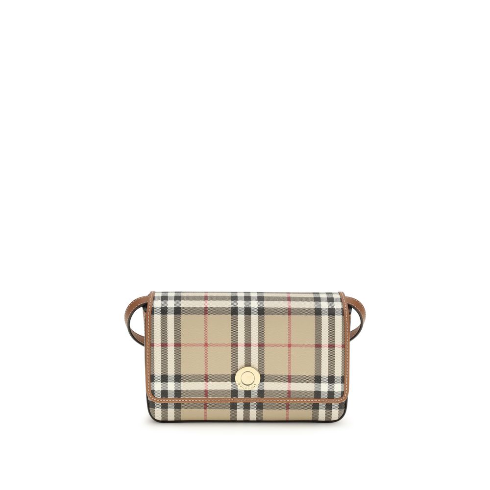 Burberry Women's Hampshire Mini Shoulder Bag | Beige Check