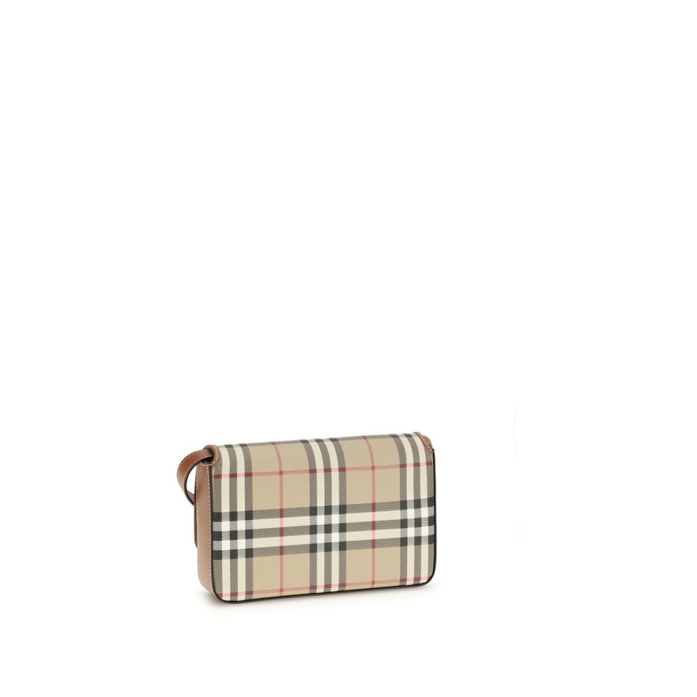Burberry Women's Hampshire Mini Shoulder Bag | Beige Check
