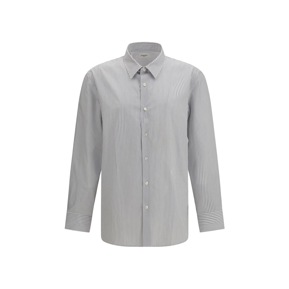 Saint Laurent Men's Multicolor Cotton Striped Shirt