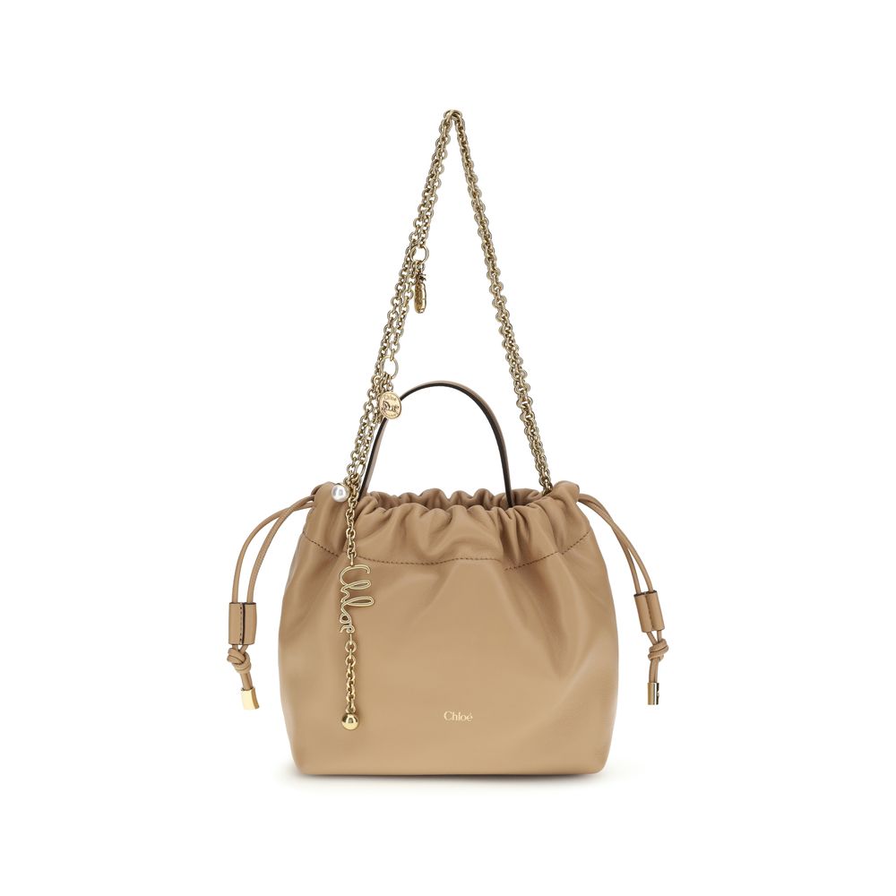 Chloé Women's Icons Beige Lambskin Chain Shoulder Bag