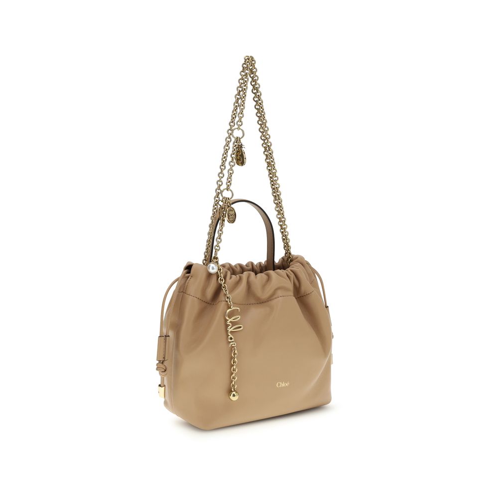 Chloé Women's Icons Beige Lambskin Chain Shoulder Bag