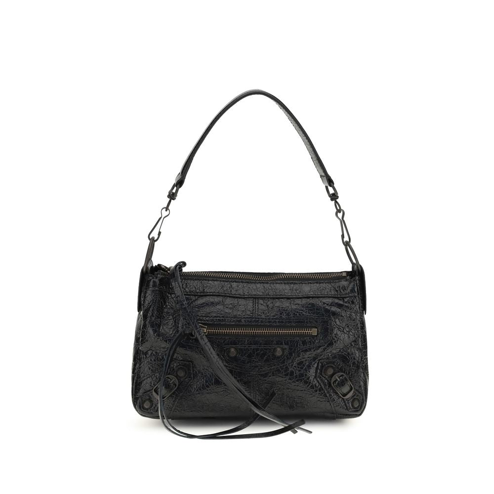 Balenciaga Le City Moto Mini Handbag | Black Lambskin
