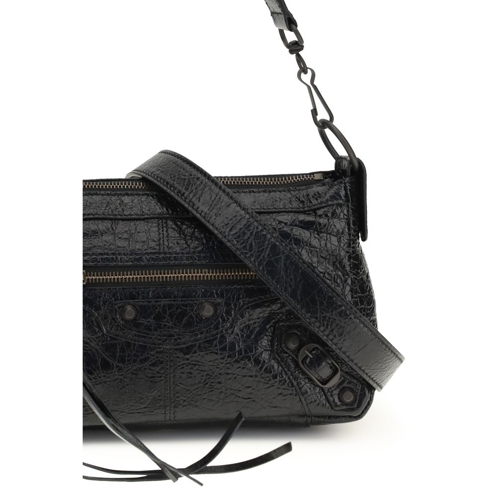 Balenciaga Le City Moto Mini Handbag | Black Lambskin
