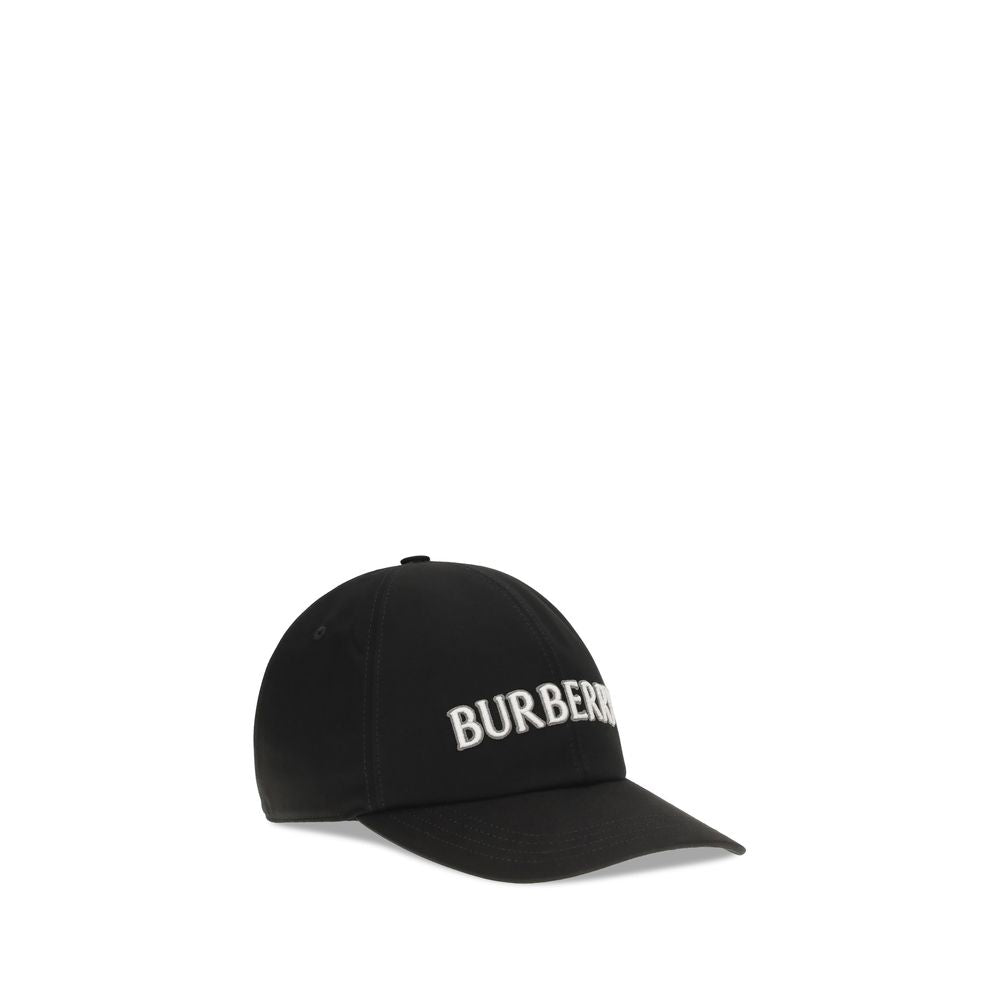 Burberry Men's Black Cotton Logo Baseball Cap
