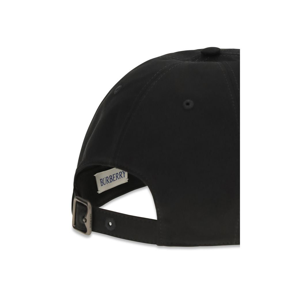 Burberry Men's Black Cotton Logo Baseball Cap