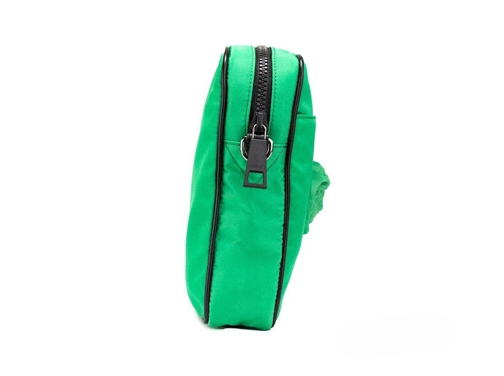 Versace Women's Bright Green Nylon Medusa Small Crossbody Messenger Bag
