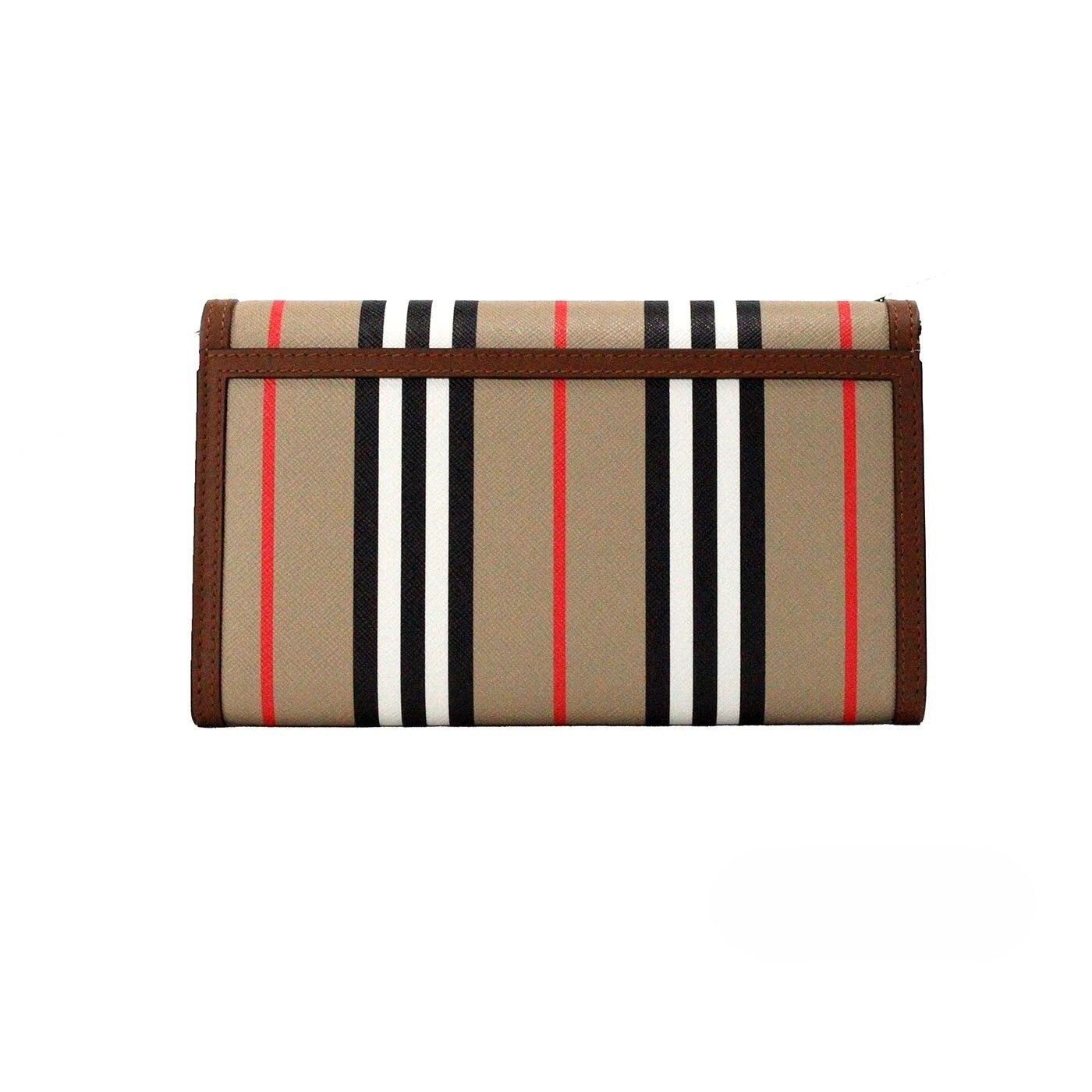 Burberry Women's Archive Tan E-Canvas Hannah Icon Stripe Wallet Crossbody Bag