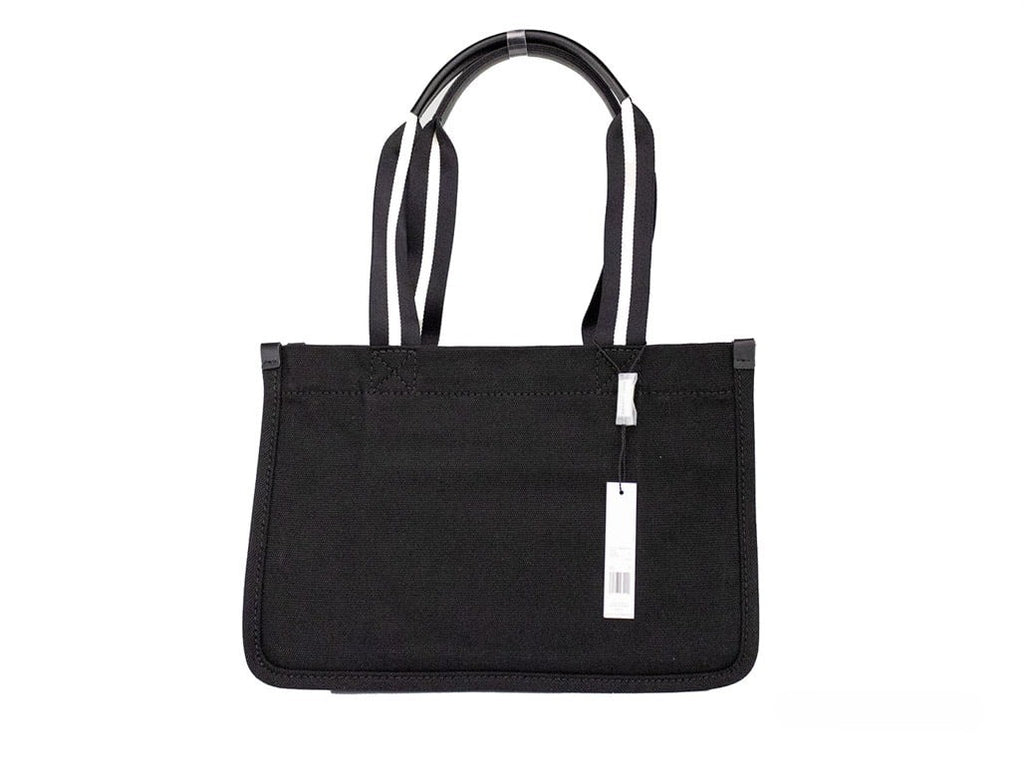Marc Jacobs Women's Black Canvas Medium Convertible Shoulder Tote Bag Silver Hardware