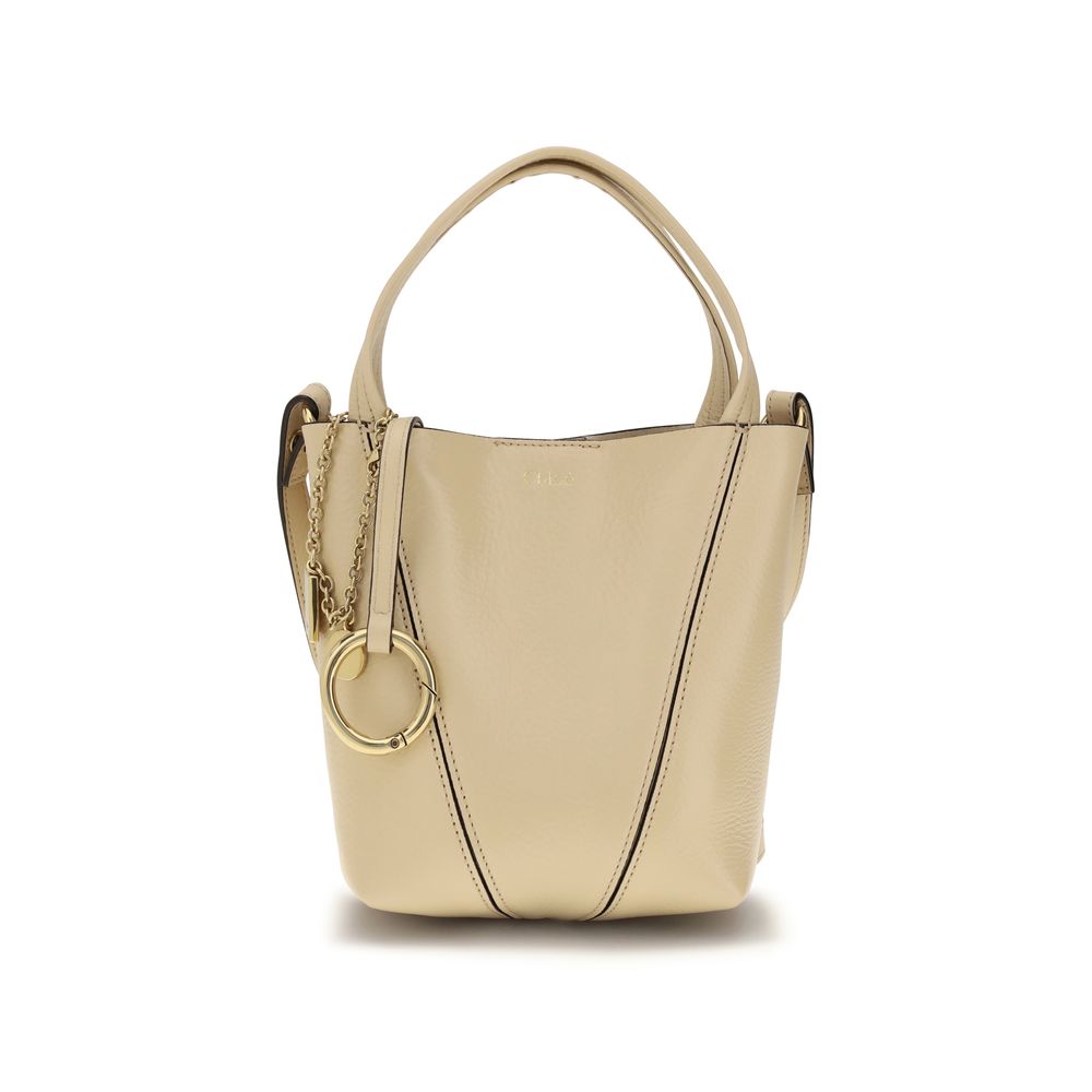 Chloé Women's Spin Beige Calfskin Leather Shoulder Bag
