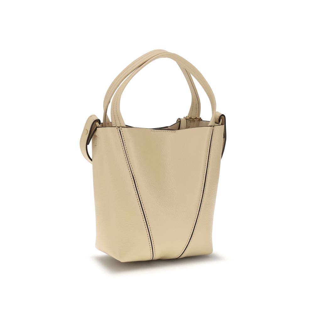 Chloé Women's Spin Beige Calfskin Leather Shoulder Bag