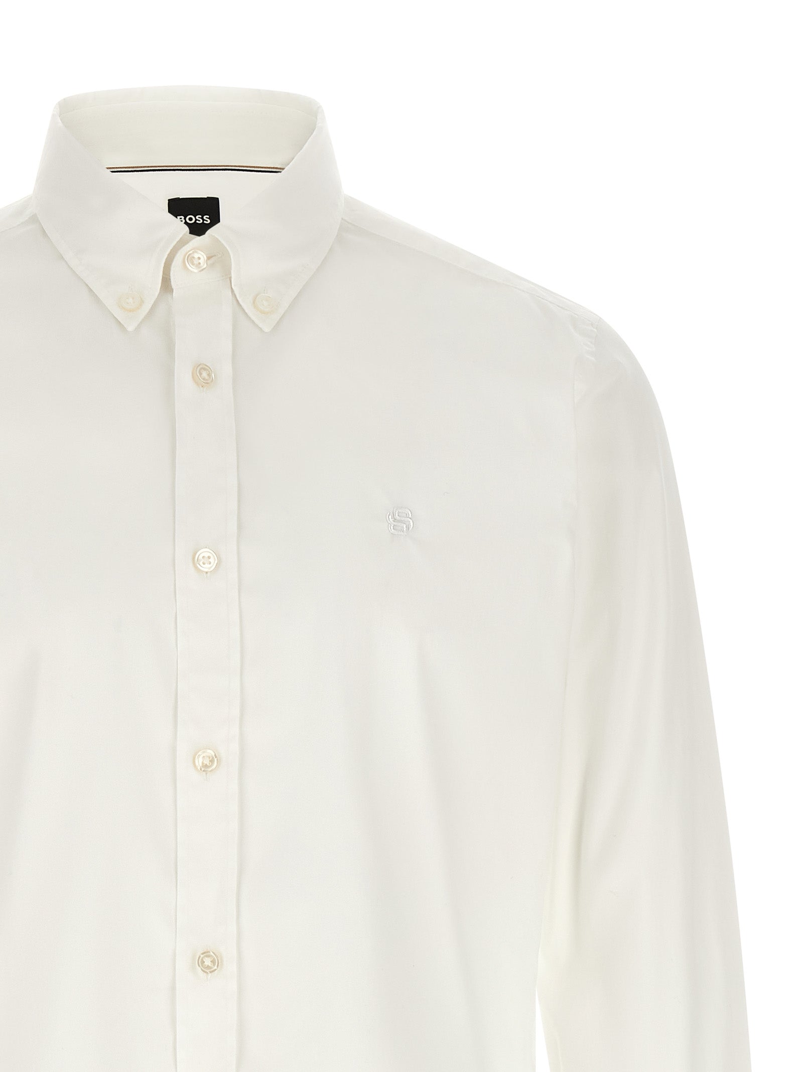 Hugo Boss Men's H-Roan White Cotton Poplin Shirt