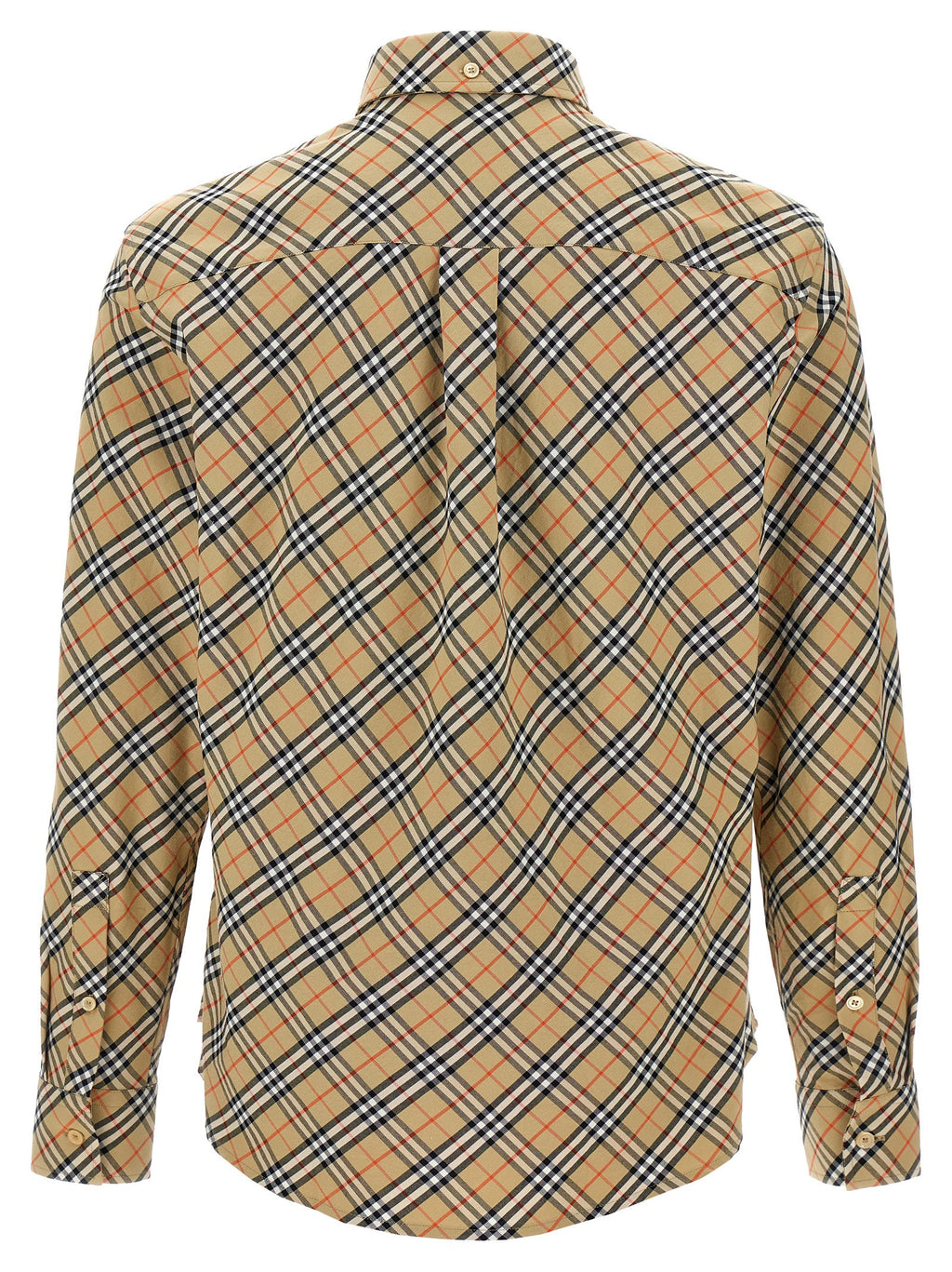 Burberry Men's Beige Check Cotton Shirt