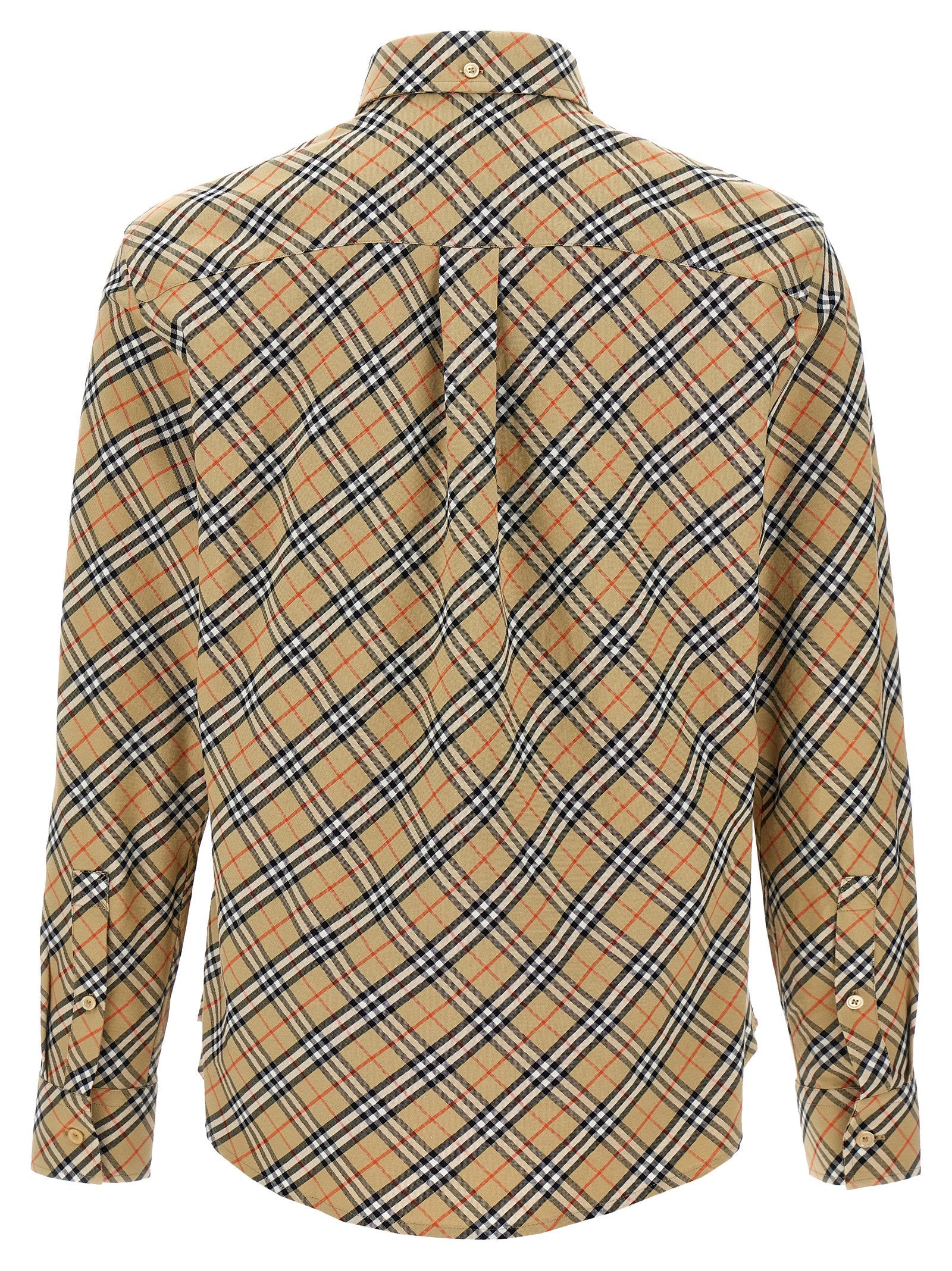 Burberry Men's Beige Check Cotton Shirt