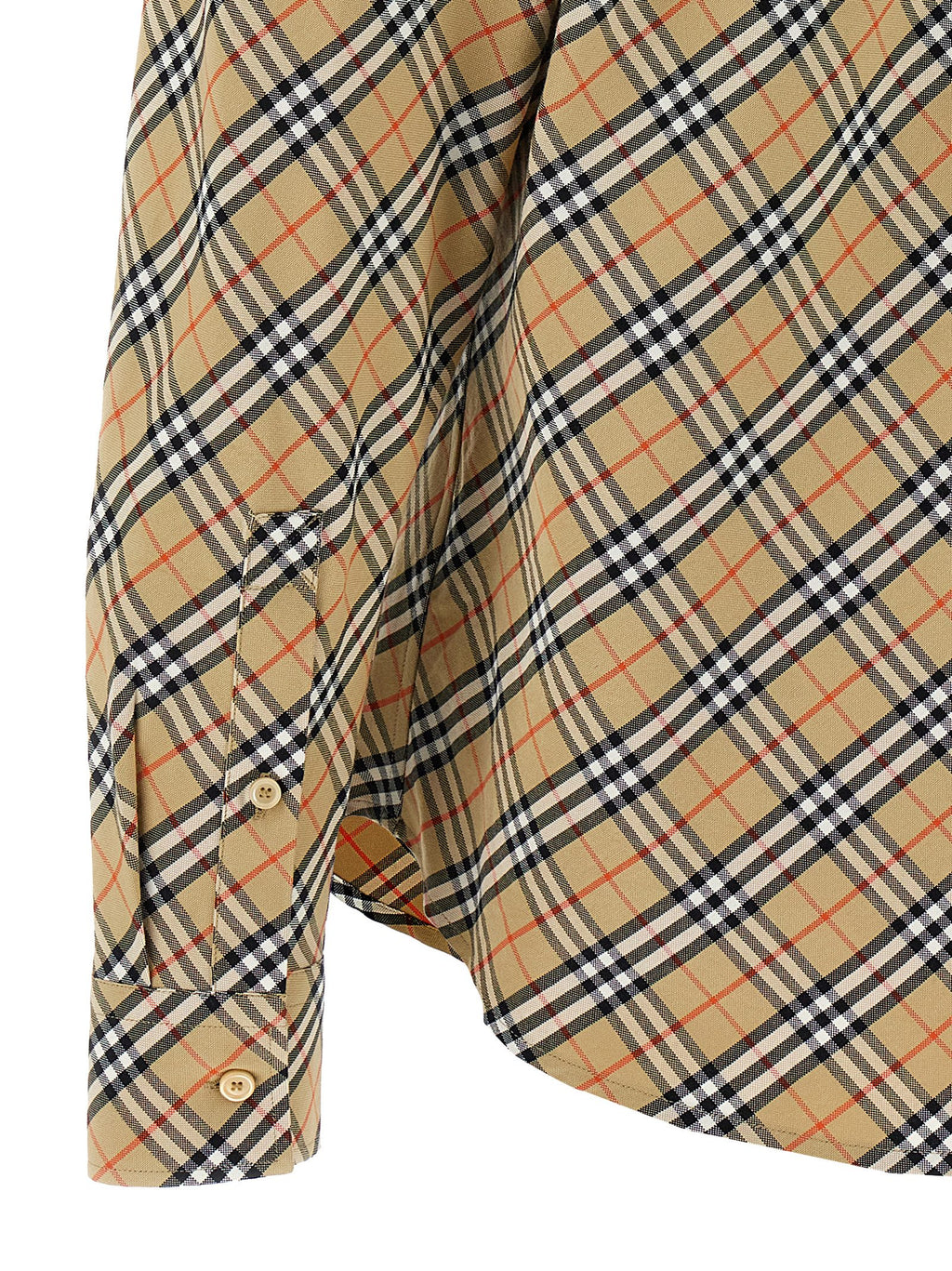 Burberry Men's Beige Check Cotton Shirt