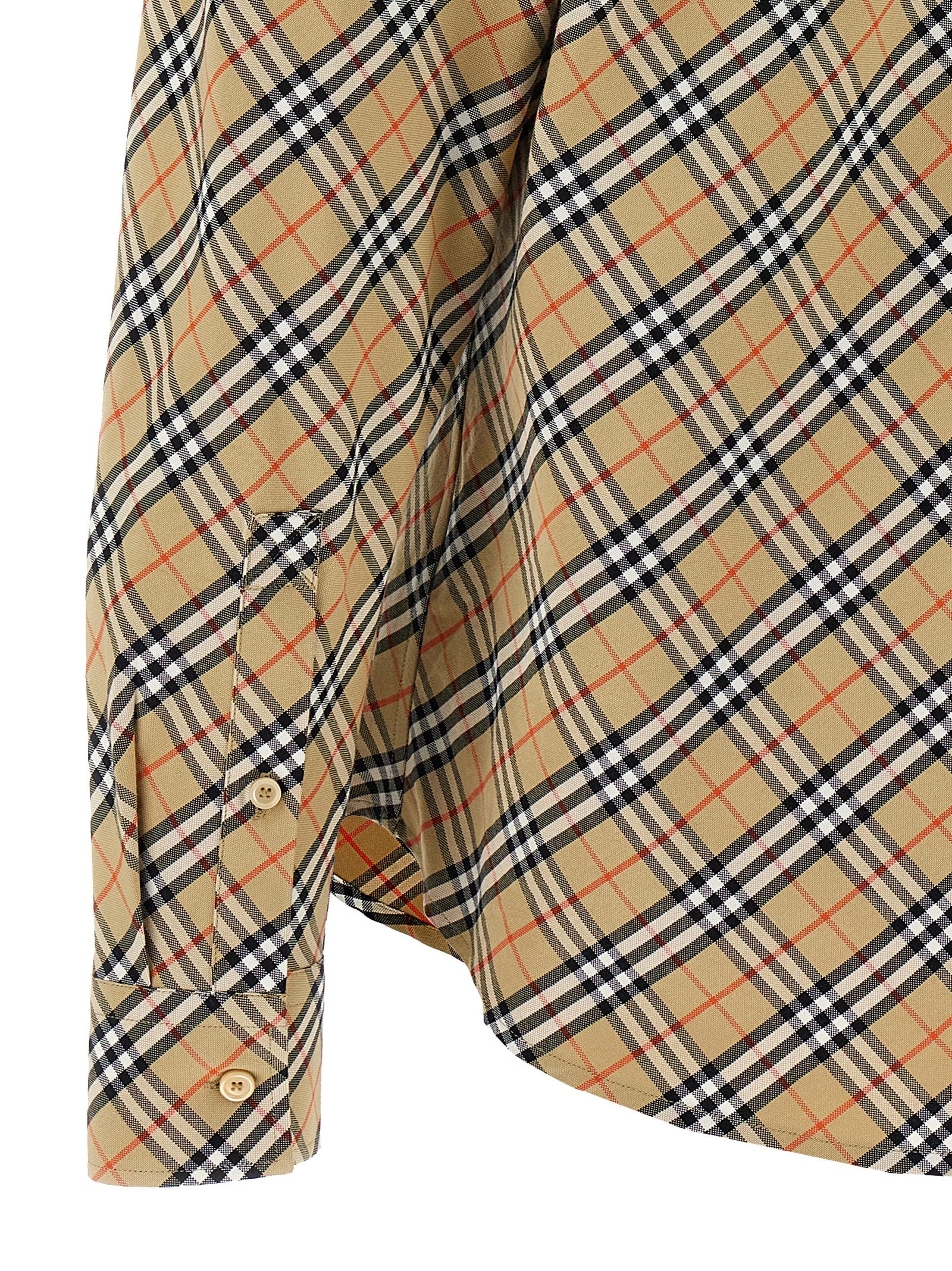 Burberry Men's Beige Check Cotton Shirt