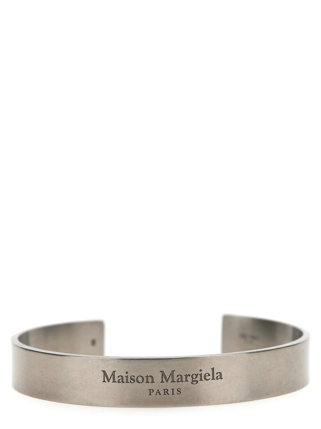 Maison Margiela Women's Silver Engraved Logo Bangle Bracelet