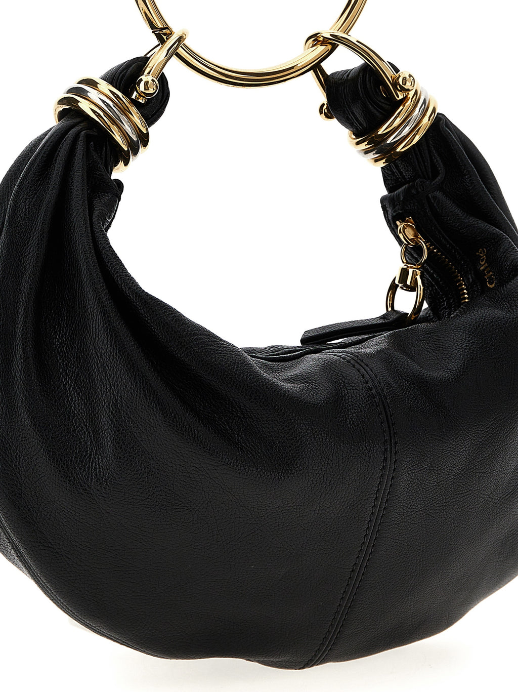 Chloé Women's Bracelet Hobo Piccola Black Calfskin Leather Handbag