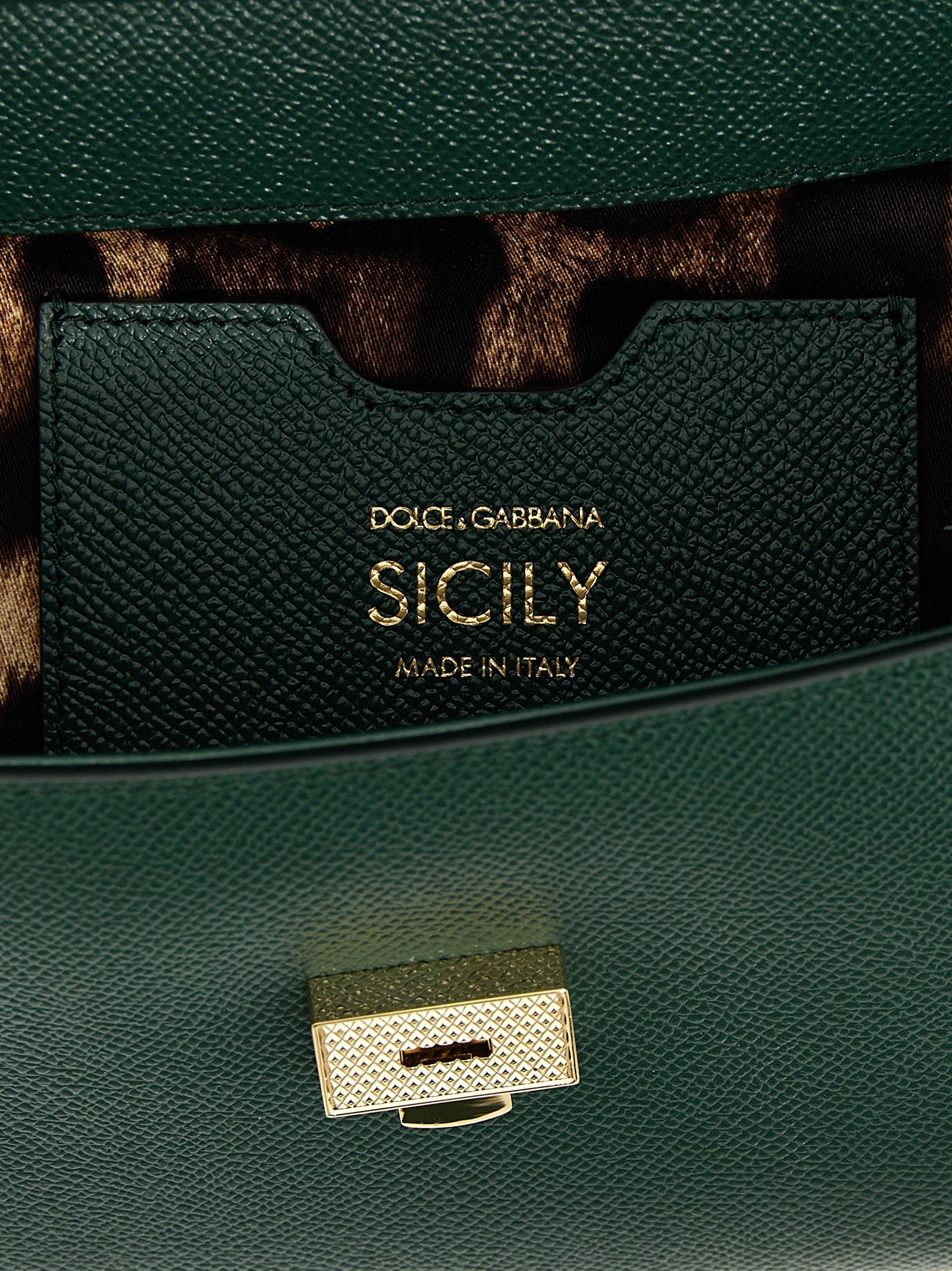 Dolce & Gabbana Women's Sicily Green Calfskin Leather Handbag