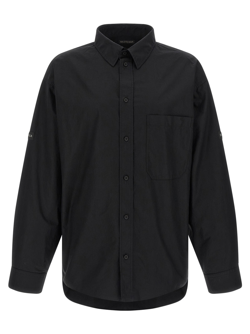 Balenciaga Men's Black Cotton Blouse