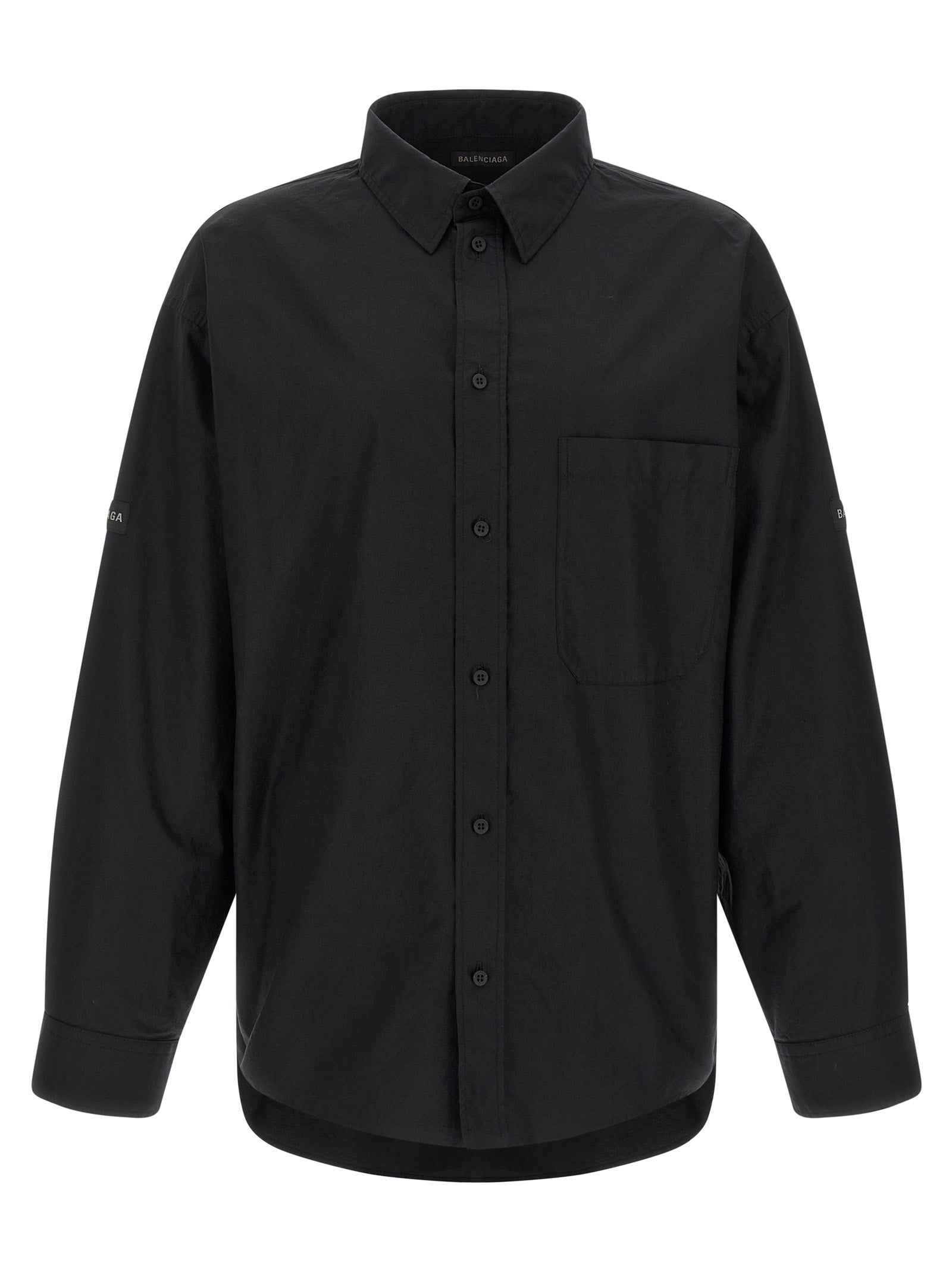 Balenciaga Men's Black Cotton Blouse