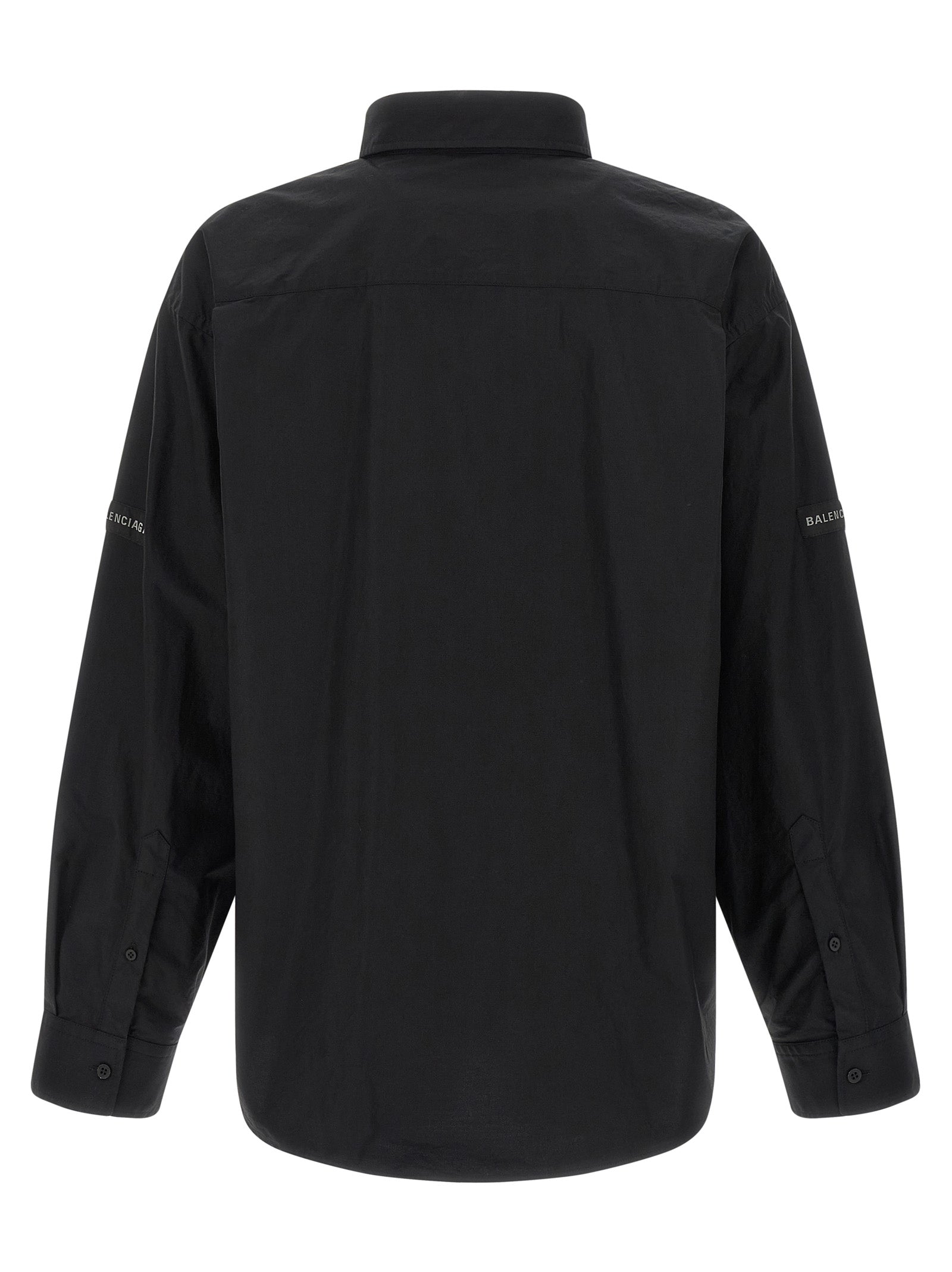 Balenciaga Men's Black Cotton Blouse