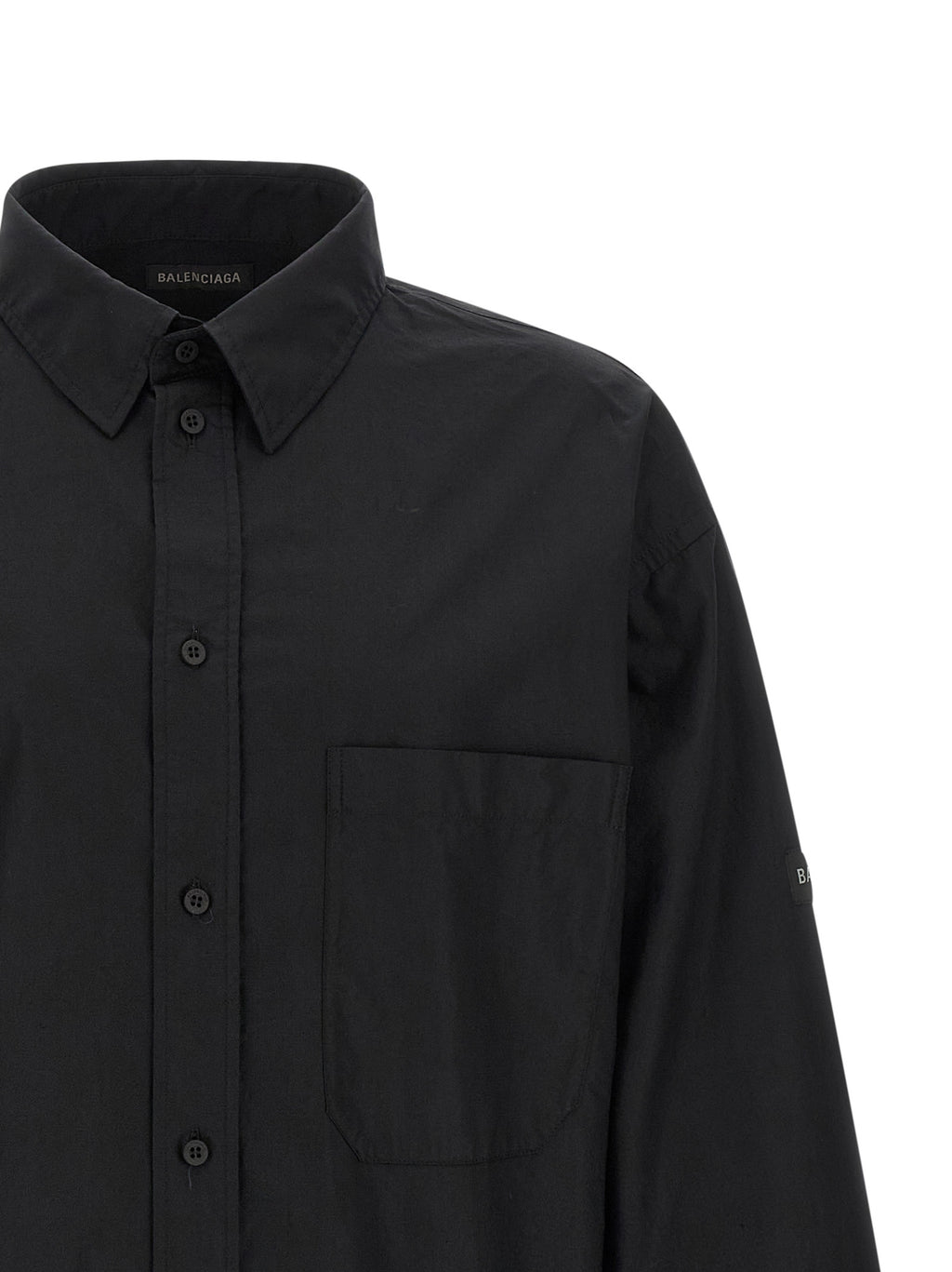 Balenciaga Men's Black Cotton Blouse