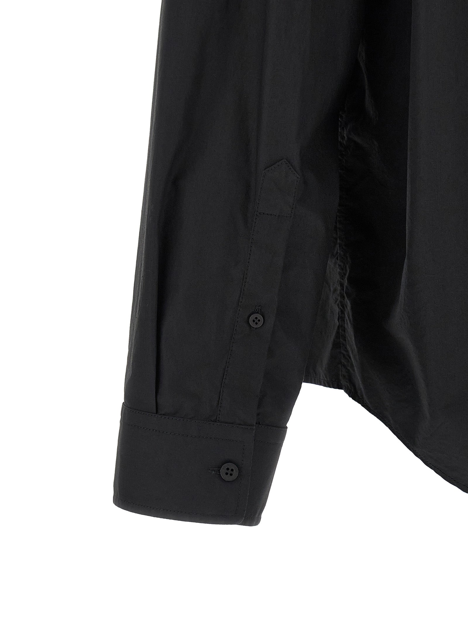 Balenciaga Men's Black Cotton Blouse