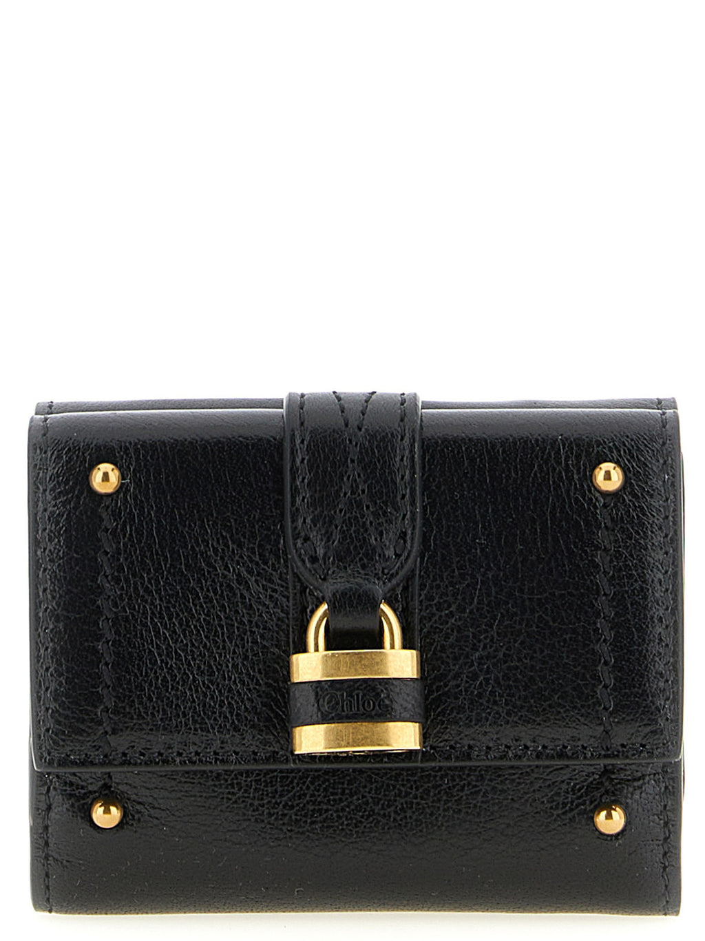 Chloé Women's Paddington Black Buffalo Leather Mini Trifold Wallet