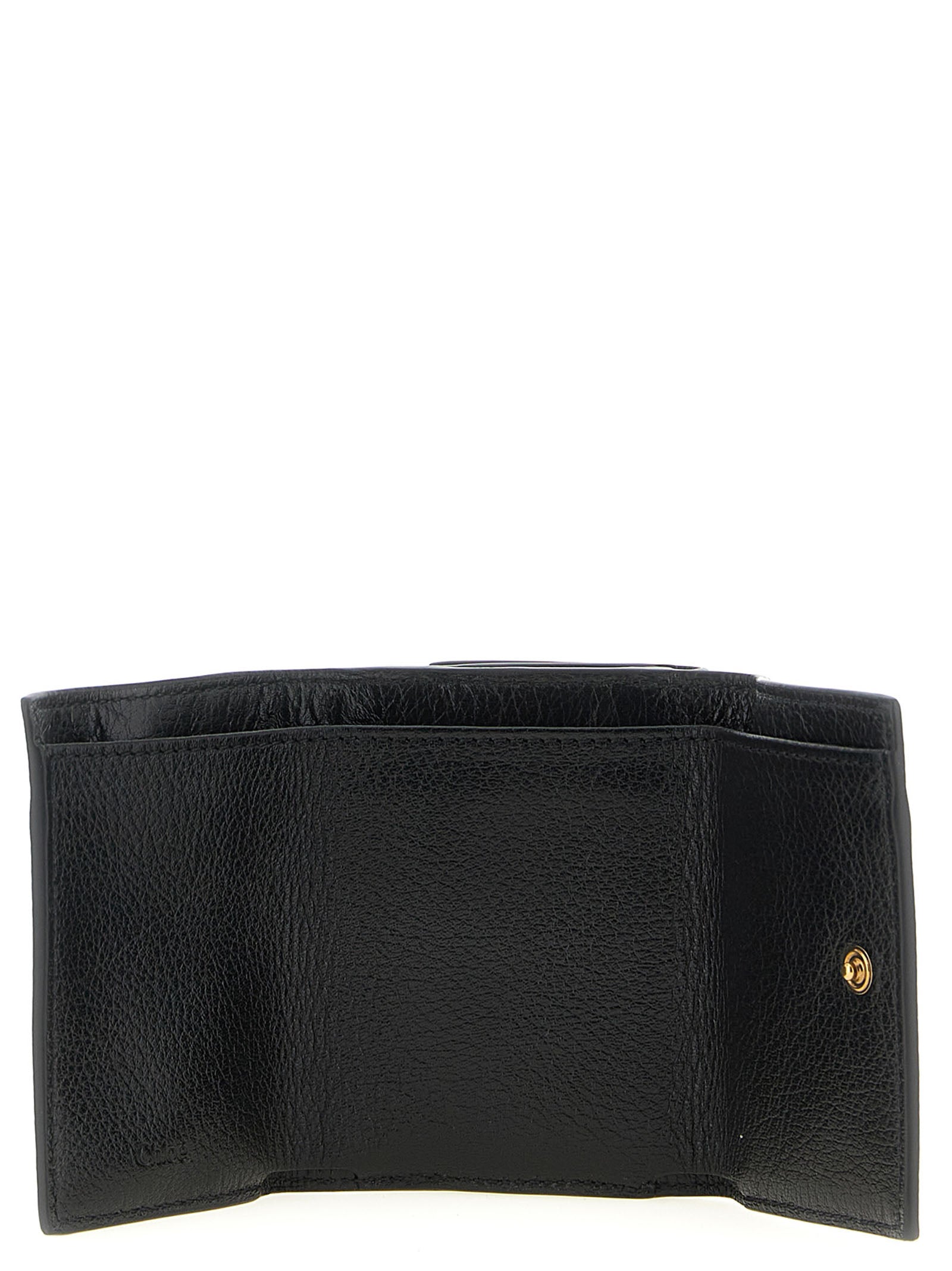 Chloé Women's Paddington Black Buffalo Leather Mini Trifold Wallet