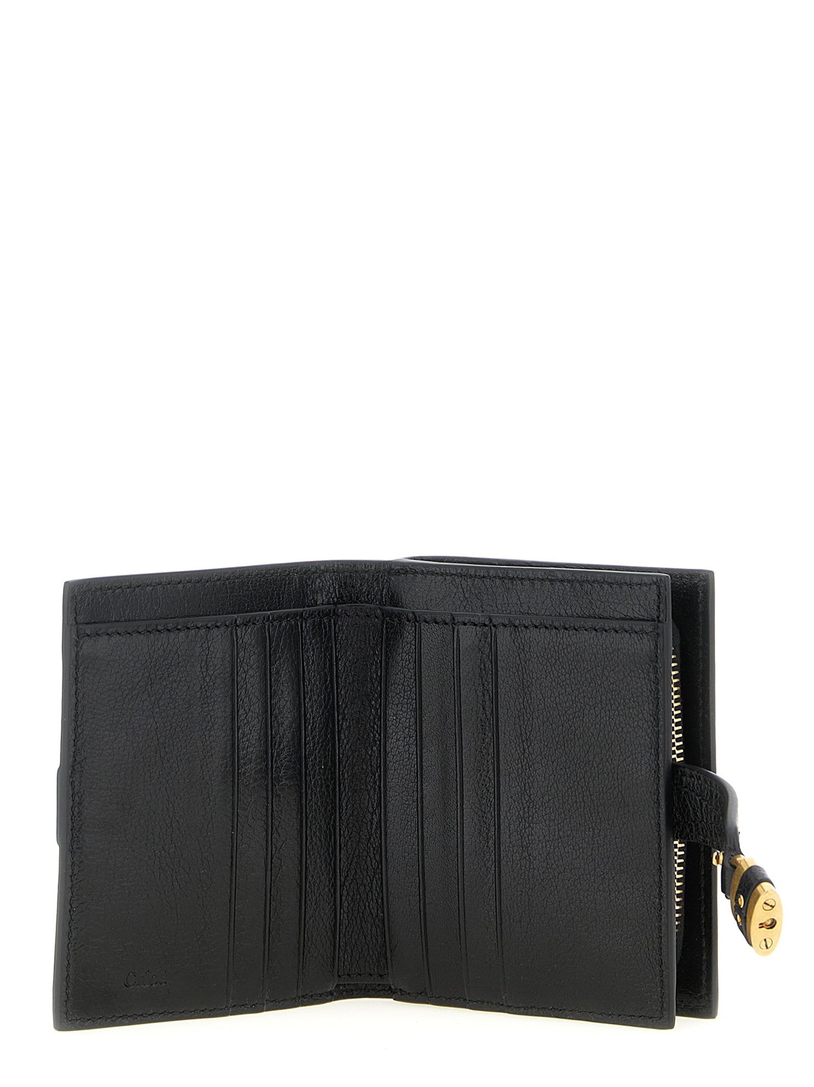 Chloé Women's Paddington Black Buffalo Leather Cardholder