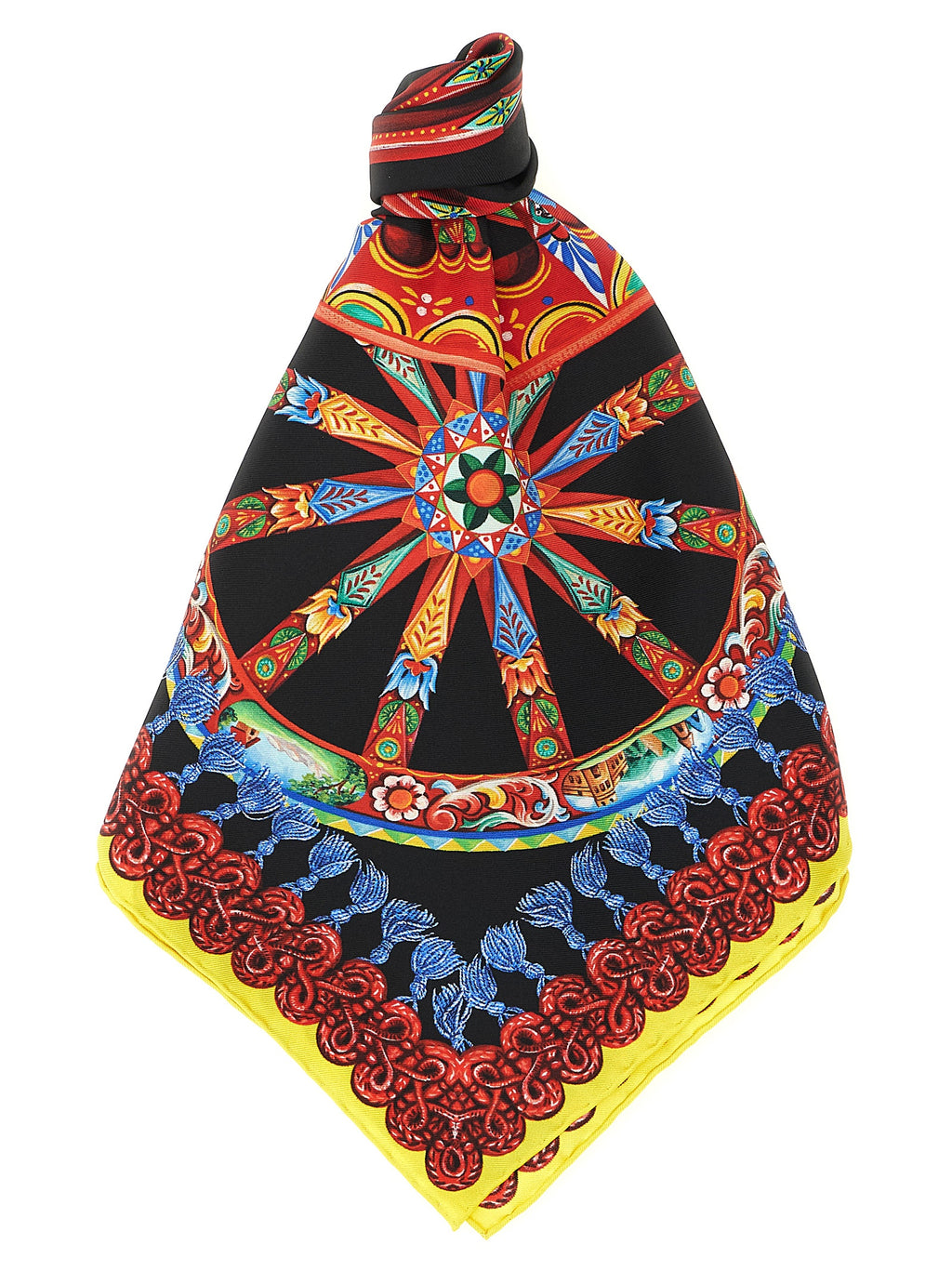 Dolce & Gabbana Women's Carretto Multicolor Silk Twill Scarf II