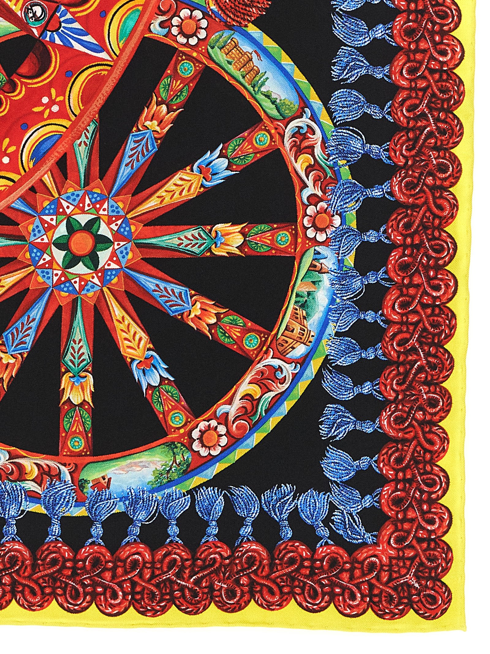 Dolce & Gabbana Women's Carretto Multicolor Silk Twill Scarf II