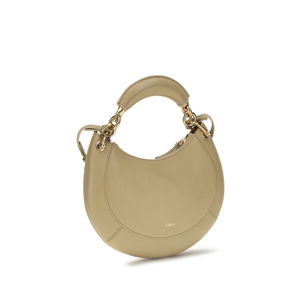Chloé Marcie Beige Calfskin Shoulder Bag