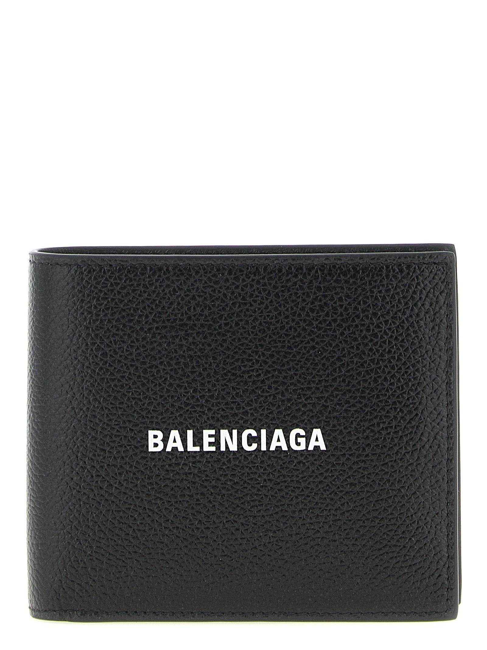 Balenciaga Men's Cash Square Black Calfskin Leather Wallet