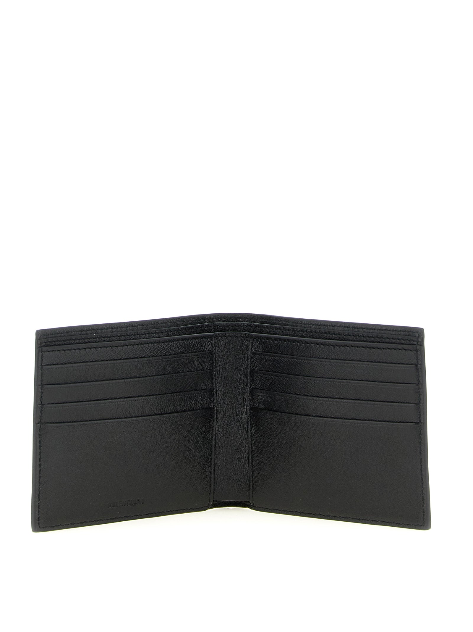 Balenciaga Men's Cash Square Black Calfskin Leather Wallet
