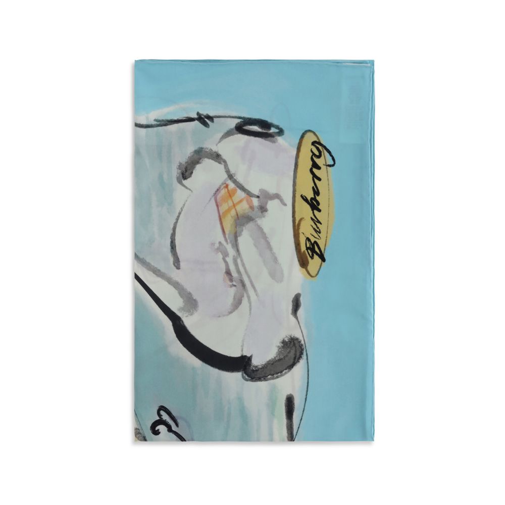 Burberry Women's Multicolor Silk Swan Lake Scarf
