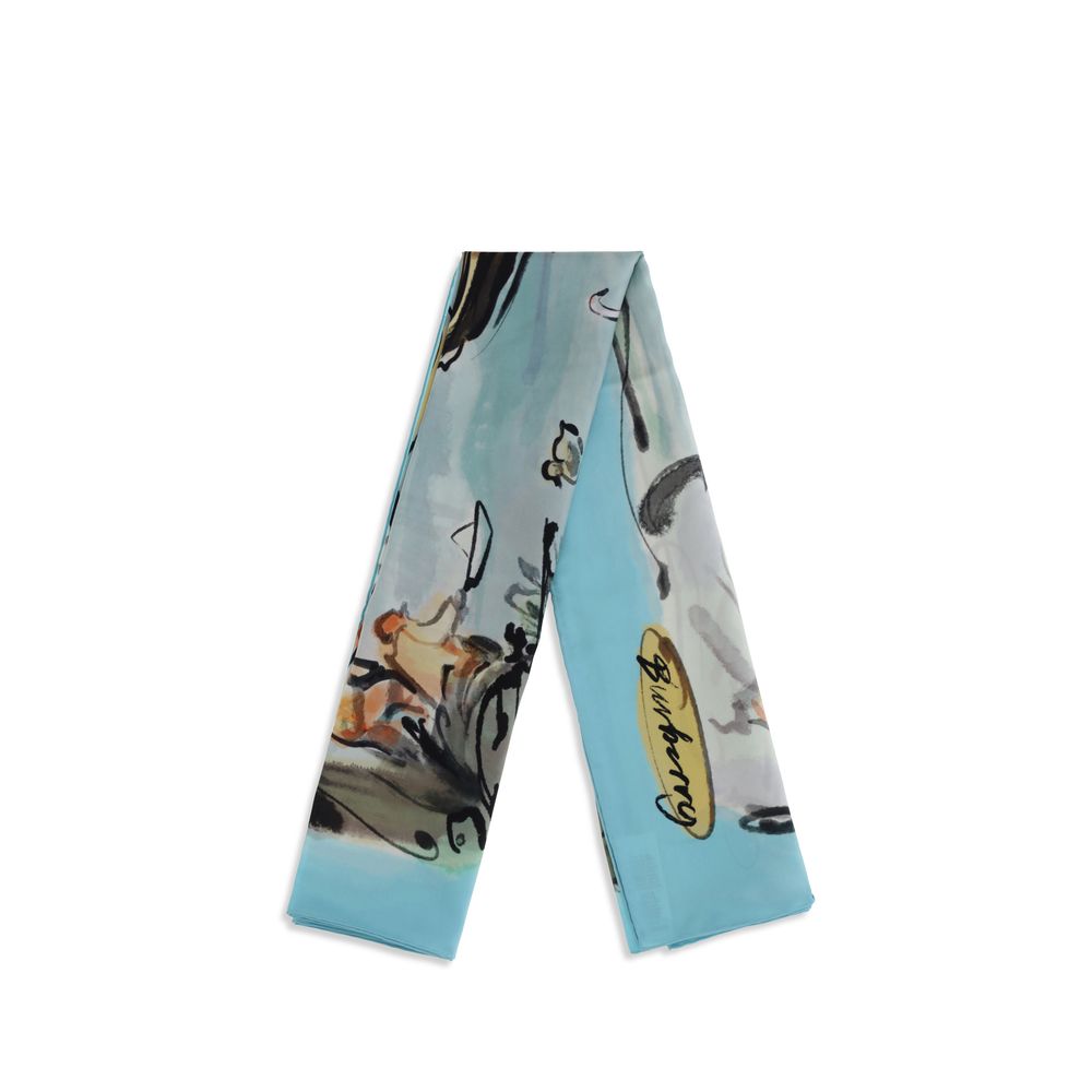 Burberry Women's Multicolor Silk Swan Lake Scarf