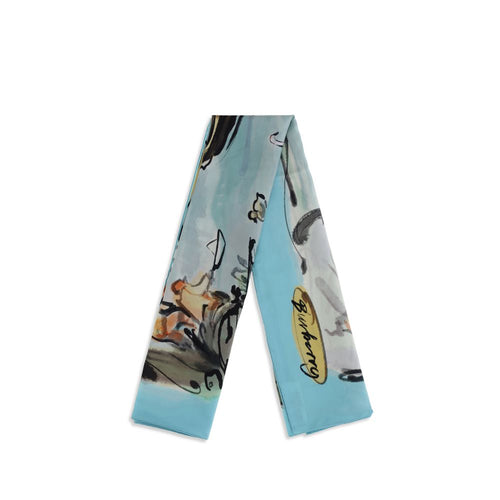 Burberry Women's Multicolor Silk Swan Lake Scarf