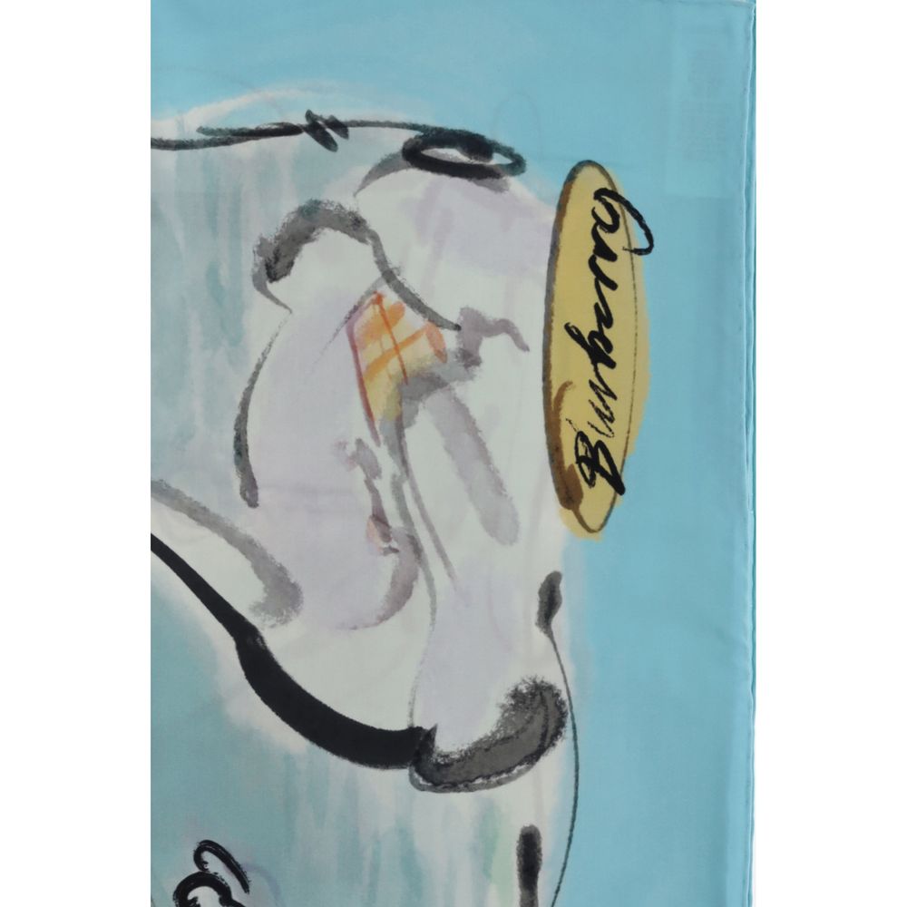 Burberry Women's Multicolor Silk Swan Lake Scarf