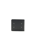 Maison Margiela Women's Black Grained Calfskin Leather Billfold Wallet