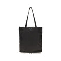Prada Women's Re-Nylon Black Tote Bag with Saffiano Leather Pouch
