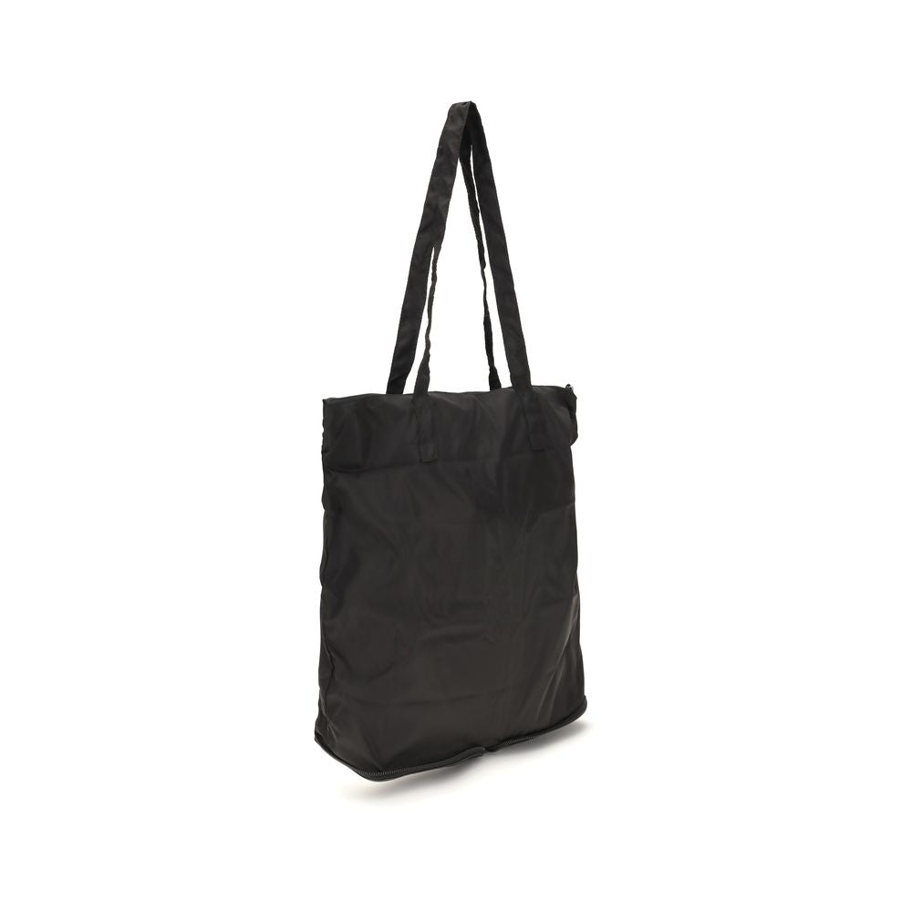 Prada Women's Re-Nylon Black Tote Bag with Saffiano Leather Pouch